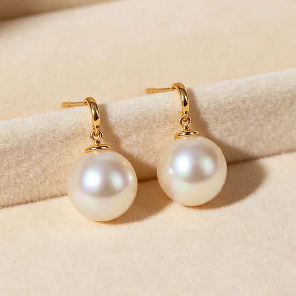 Classic White Pearl Drop Earrings